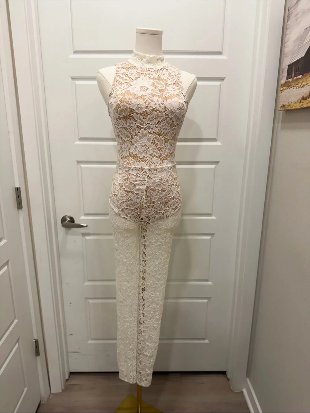 AKIRA Jumpsuit with Nude Lining - Picture 1 of 5